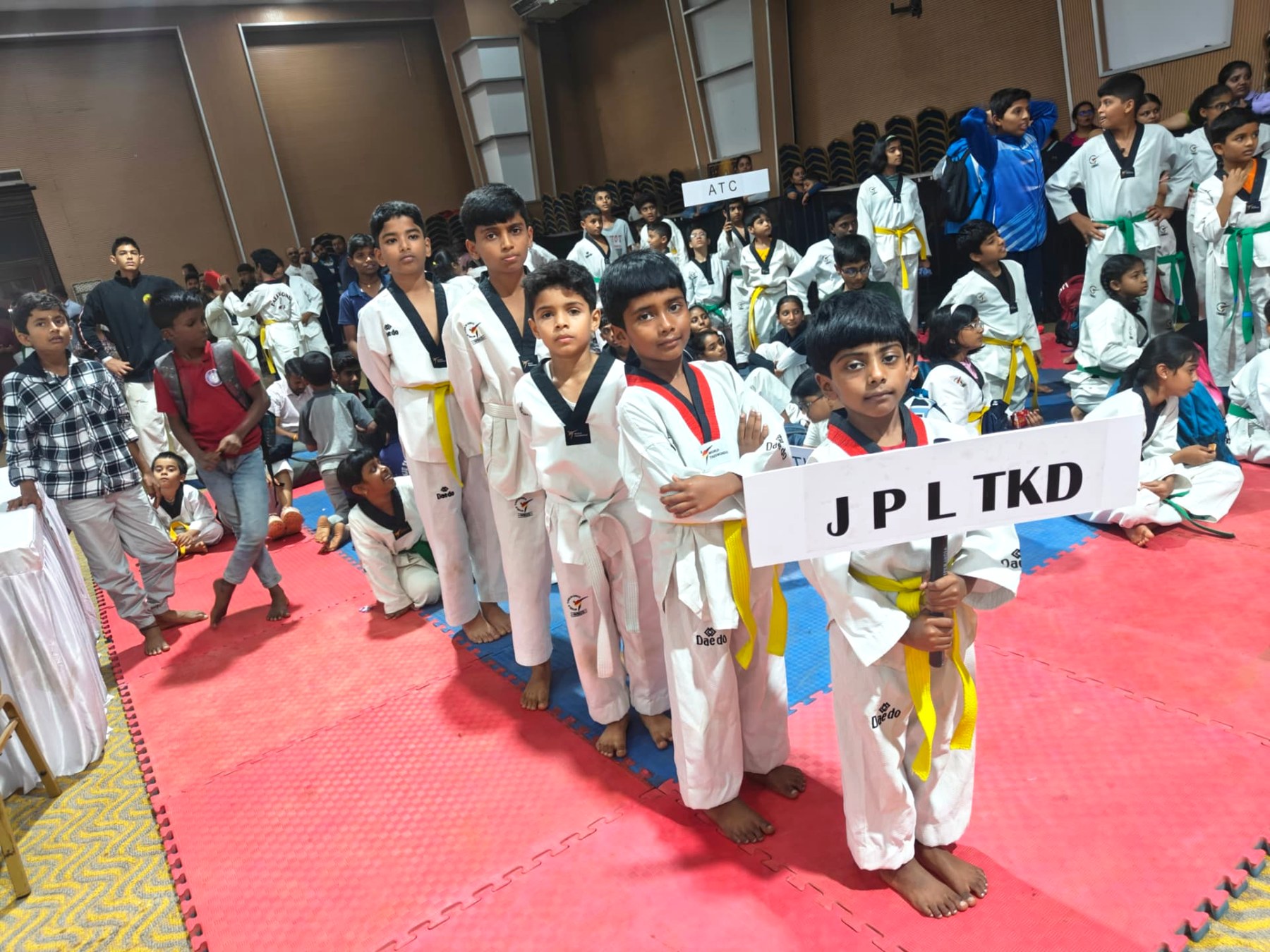 Prince Cup Taekwondo Championship, Bangalore — JPL TKD contingent at the march past