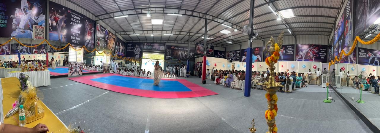 Panoramic view of the new training hall on inauguration day