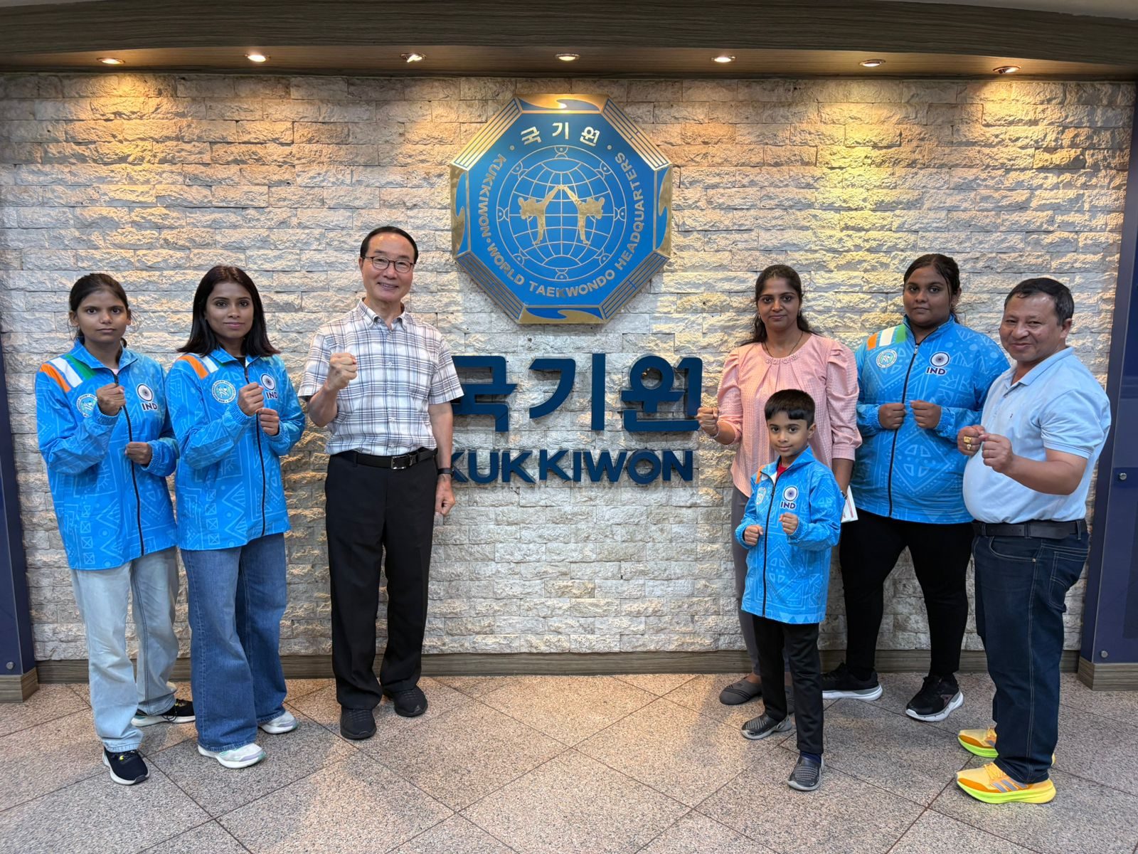 Indian contingent at Kukkiwon — World Taekwondo Headquarters, Seoul